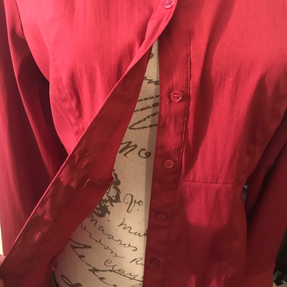 Red button down shirt - Picture 2 of 5
